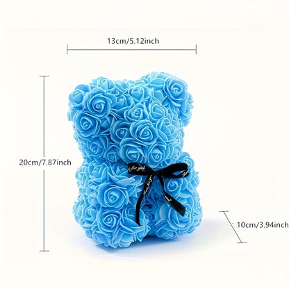 One Piece of a 20Cm Artificial Foam Rose Bear, a Romantic And Creative Gift Suitable for Valentine'S Day, Mother'S Day, Anniversaries, Weddings, Birthdays, And Christmas, Packaged in a Box.
