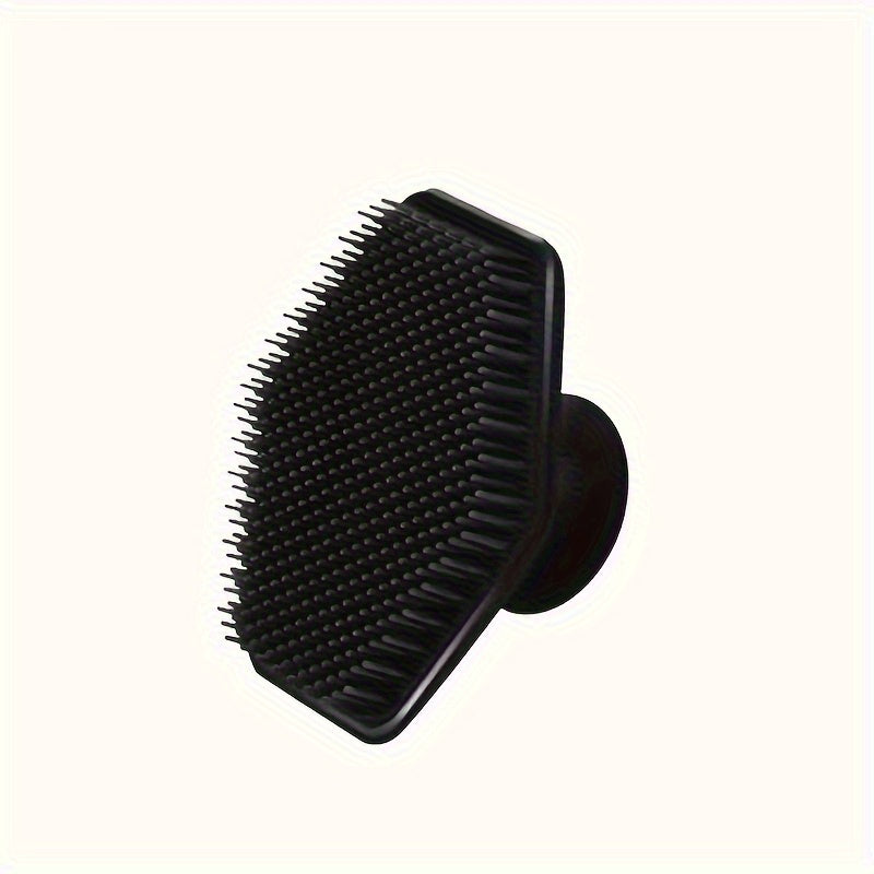 1pc Men's Silicone Face Scrubber - Gentle Exfoliator & Massager Pad for Deep Cleansing, Fragrance-Free, Ergonomic Design Removes Dead Light Beige, Enhances Shaving Experience, Durable Silicone Facial Care Tool, Shaving Enhanc