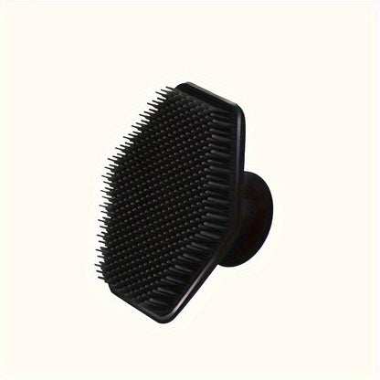 1pc Men's Silicone Face Scrubber - Gentle Exfoliator & Massager Pad for Deep Cleansing, Fragrance-Free, Ergonomic Design Removes Dead Light Beige, Enhances Shaving Experience, Durable Silicone Facial Care Tool, Shaving Enhanc