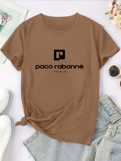 Women'S Soft Pink T-Shirt - Minimalist Elegant Y2K Retro Graphic Tee with Bold Lettering - Everyday Casual & Formal Outfits - Sizes S-XXL - Non-See-Through Fabric - Women'S Fashion Top, Ladies T Shirts, Versatile Clothing, Me