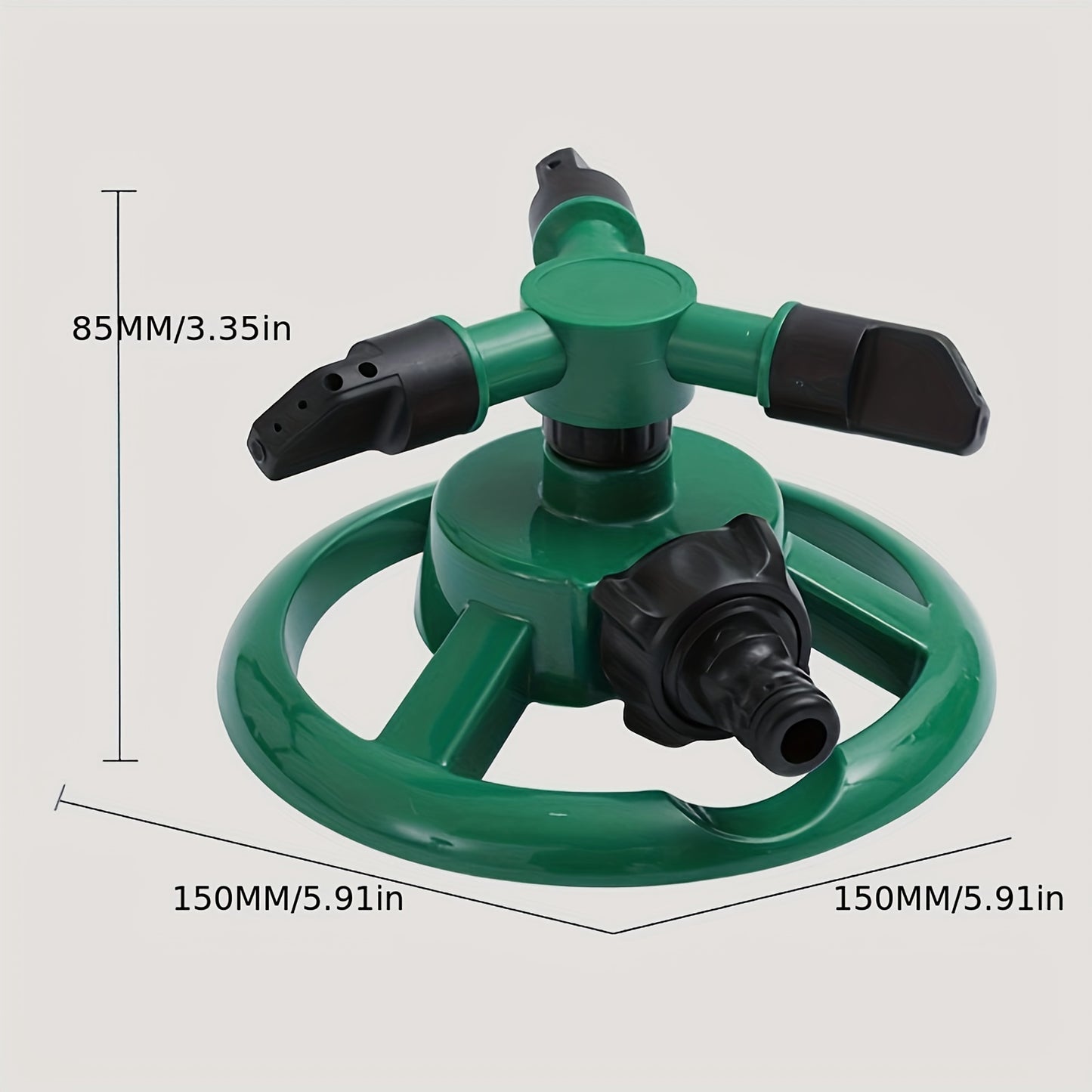 360-Degree Rotation Sprinkler Head, Manual Lawn Irrigation Sprinkler with Adjustable Spray Nozzles, Durable Plastic Garden Sprinkler for Efficient Plant Watering and Outdoor Landscaping
