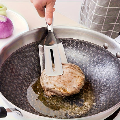 Stainless Steel BBQ Tongs for Fish and Meat, Multifunctional Grilling, Pancake, and Bread Holder with Non-Slip Grip, Suitable for Korean BBQ, Fried Fish, etc., Essential Kitchen Item | Modern Kitchen Tongs | Stainless Steel S