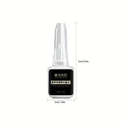 1pc Professional Strong Nail Glue - Fast-Drying No Run Formula with Precision Nozzle for Press On Nails, Acrylic Tips, Wraps & Repairs | Salon Quality Adhesive for DIY & Artificial Nail Extensions, Nail Glue Extra Hold, Easy