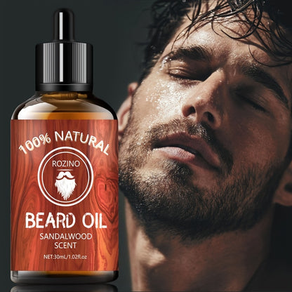30ml Sandalwood Beard Oil, Hydrating and Moisturizing
