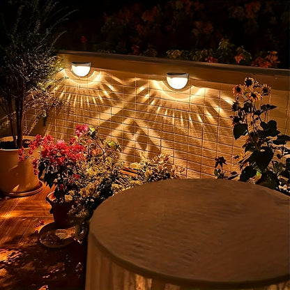 Staaricc 2/4/6pcs Solar fence lights, solar deck lights, solar wall lights, solar wall-mounted lights, outdoor fence deck garden garage ladder lighting