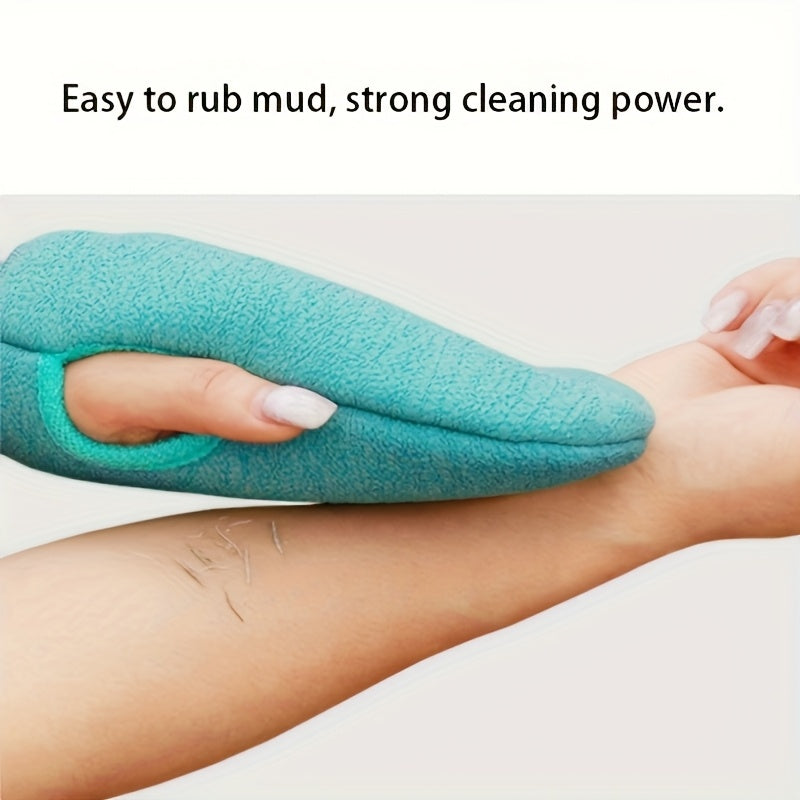 1pc Exfoliating Bath Glove - Double-Sided Scrubber for Smooth Skin, Ideal for Body Massage and Exfoliation, Green, Bath Accessories|Exfoliating Glove|Soft Texture