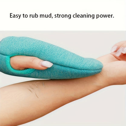 1pc Exfoliating Bath Glove - Double-Sided Scrubber for Smooth Skin, Ideal for Body Massage and Exfoliation, Green, Bath Accessories|Exfoliating Glove|Soft Texture