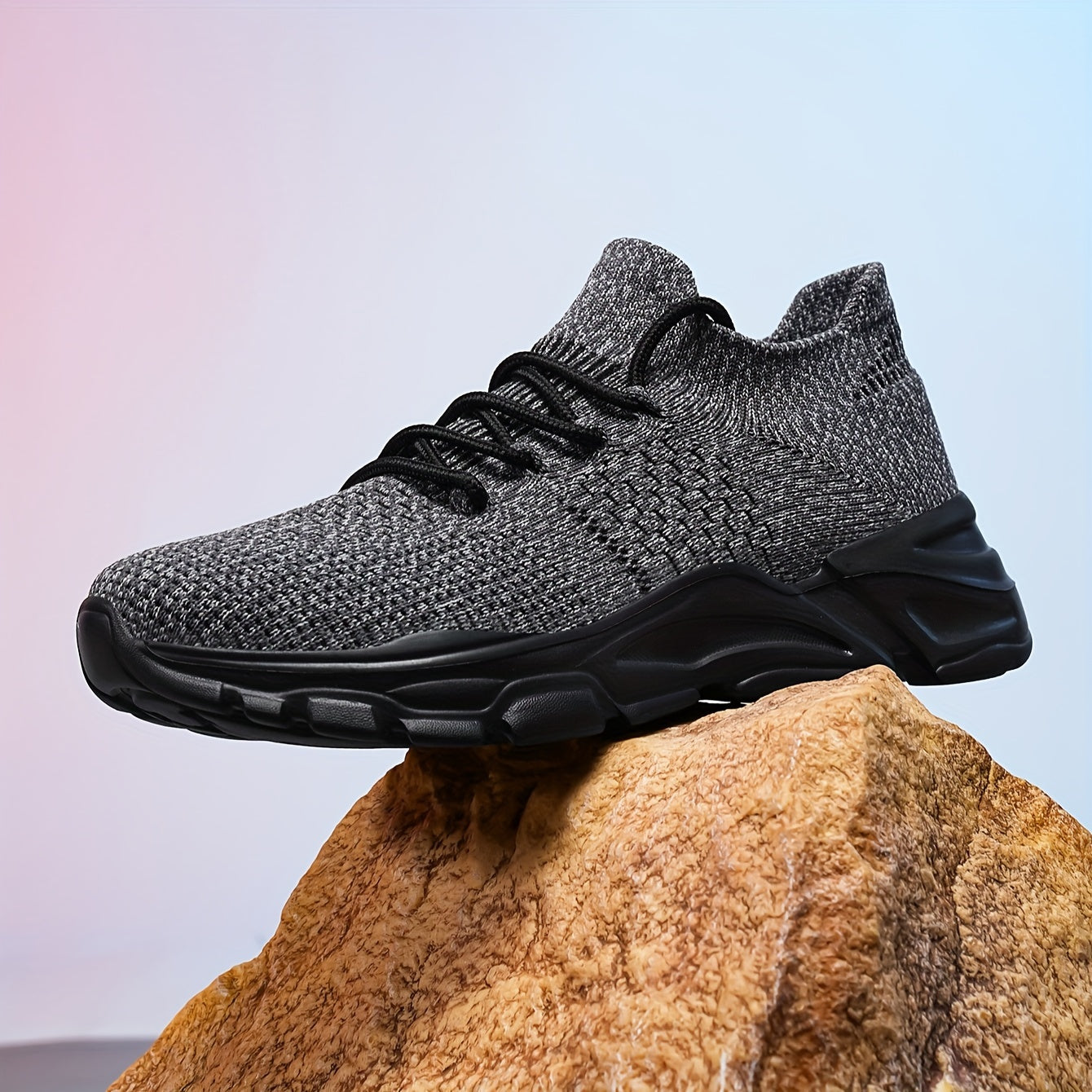 Men's Breathable Comfortable Casual Sneakers - White Low-Top Lace-Up Shoes with EVA Cushioned Sole for All-Season Outdoor Running & Daily Wear, Allseason Running | Minimalist Design | Comfortable Footwear