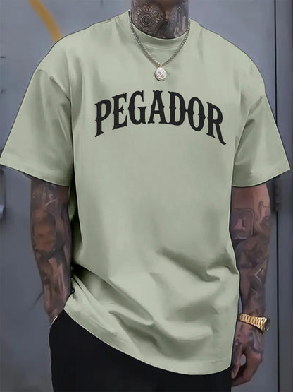 Men's Loose Fit Heavyweight Cotton T-Shirt - Thick Streetwear Tee for Everyday Casual Wear, All-Season Comfort Fit, Machine Washable Crewneck Shirt - Available in Dark Green & More Colors, Summer Wardrobe Essential, Urban Fas
