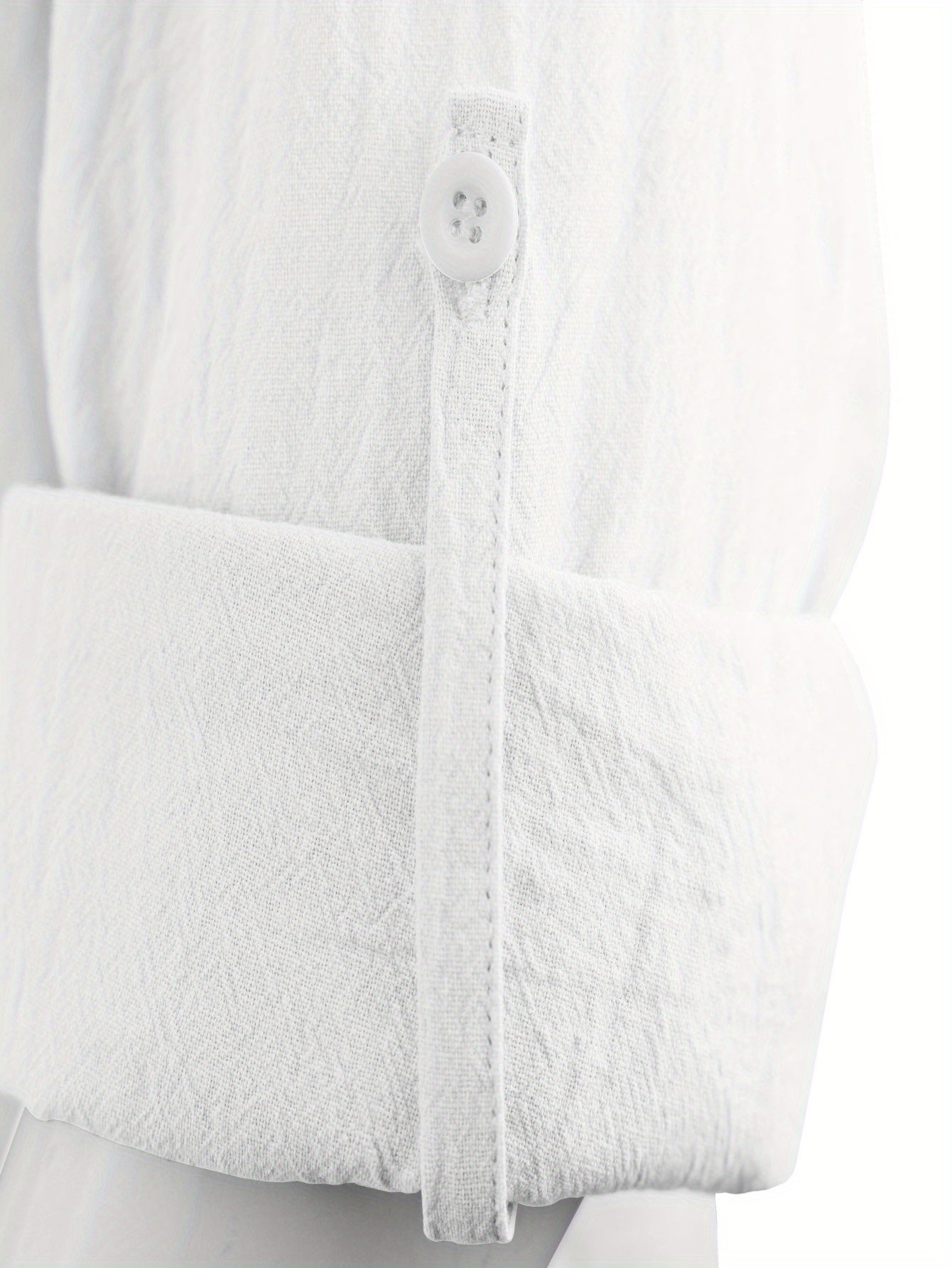 Men's Lightweight 95% Linen Shirt - Breathable Summer Casual Button-Up with Stand Collar, Regular Fit for Beach & Urban Wear, Solid Color