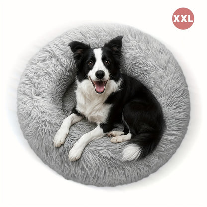 Extra Large Round Plush Dog Bed with Non-Slip Base - 40cm-100cm, Soft Faux Fur Pet Bed for Small, Medium & Large Dogs, Cozy Warmth, Perfect Halloween & Christmas Gift, Available in 6 Sizes, Dog Bed for Dogs, Cozy Pet Furnitur
