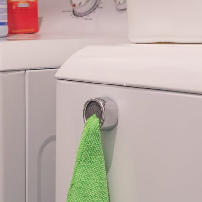 2pcs Round Self-Adhesive Towel Holders - Wall & Cabinet Door Mount, No-Drill Kitchen & Bathroom Towel Racks, for Spring