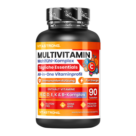 High-Dose Vitamin Formula, Vitastrong Premium Quality Vitamin Complex with 13 Essential Vitamins for Women And Men, Pure And Certified Vitamin Supplements Without Gluten And Gmos