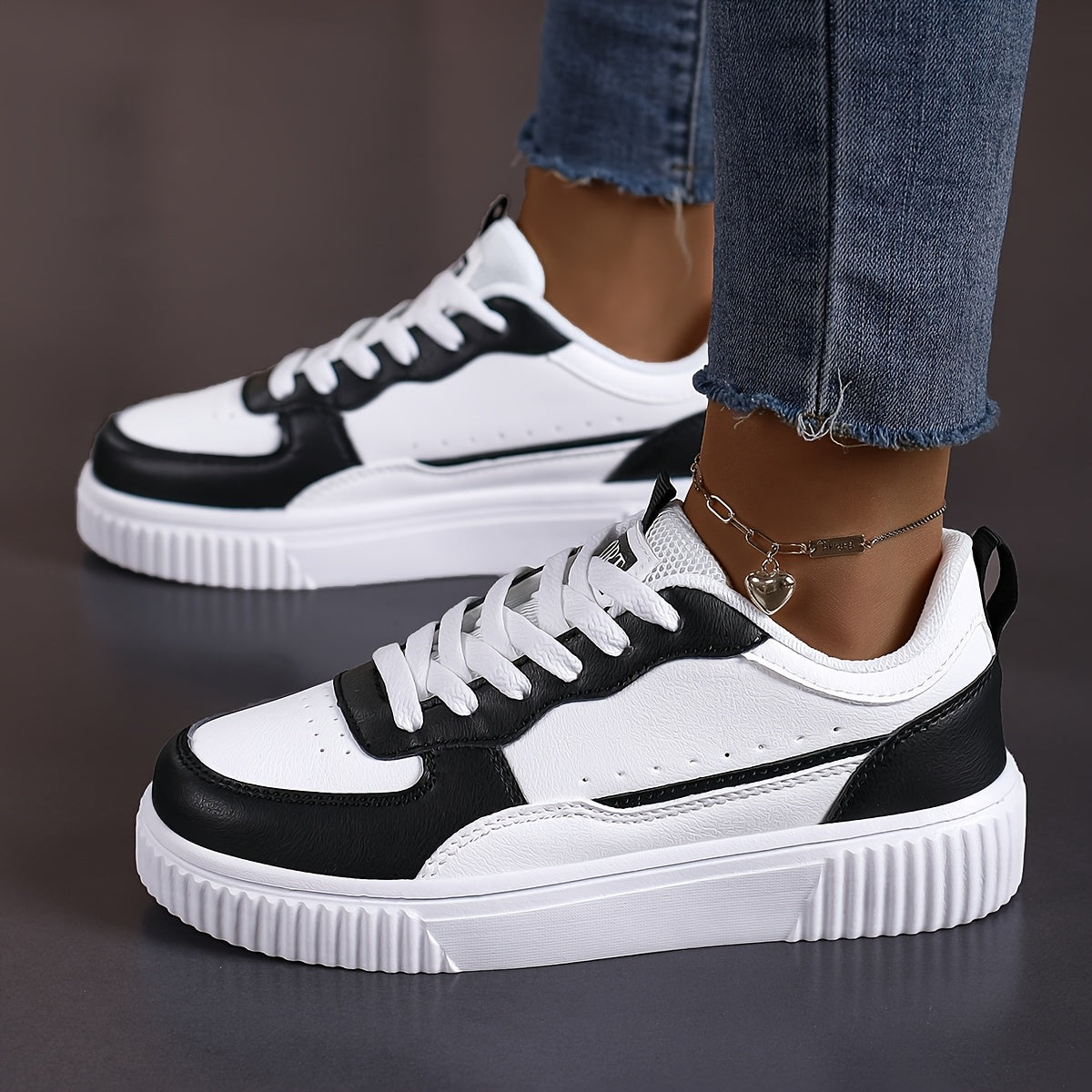 Women's High-Quality Casual Shoes, Lightweight Breathable Mesh with Synthetic Non-Slip Thick Sole Sneakers, Suitable for Work Running Travel. Elegant Footwear, Fashionable Shoe Style