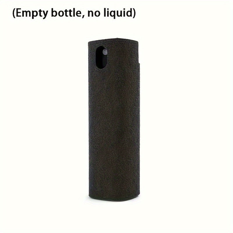 2in 1 Ultrafine Fiber Spray Bottle with Spray Nozzle & Cleaning Cloth - Durable Gray Design for Phone, Computer, Glasses, and More - Perfect for Home, Dorm, or School Use (Empty Bottle Only)