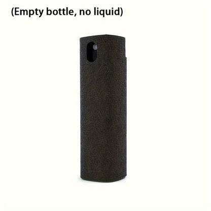 2in 1 Ultrafine Fiber Spray Bottle with Spray Nozzle & Cleaning Cloth - Durable Gray Design for Phone, Computer, Glasses, and More - Perfect for Home, Dorm, or School Use (Empty Bottle Only)