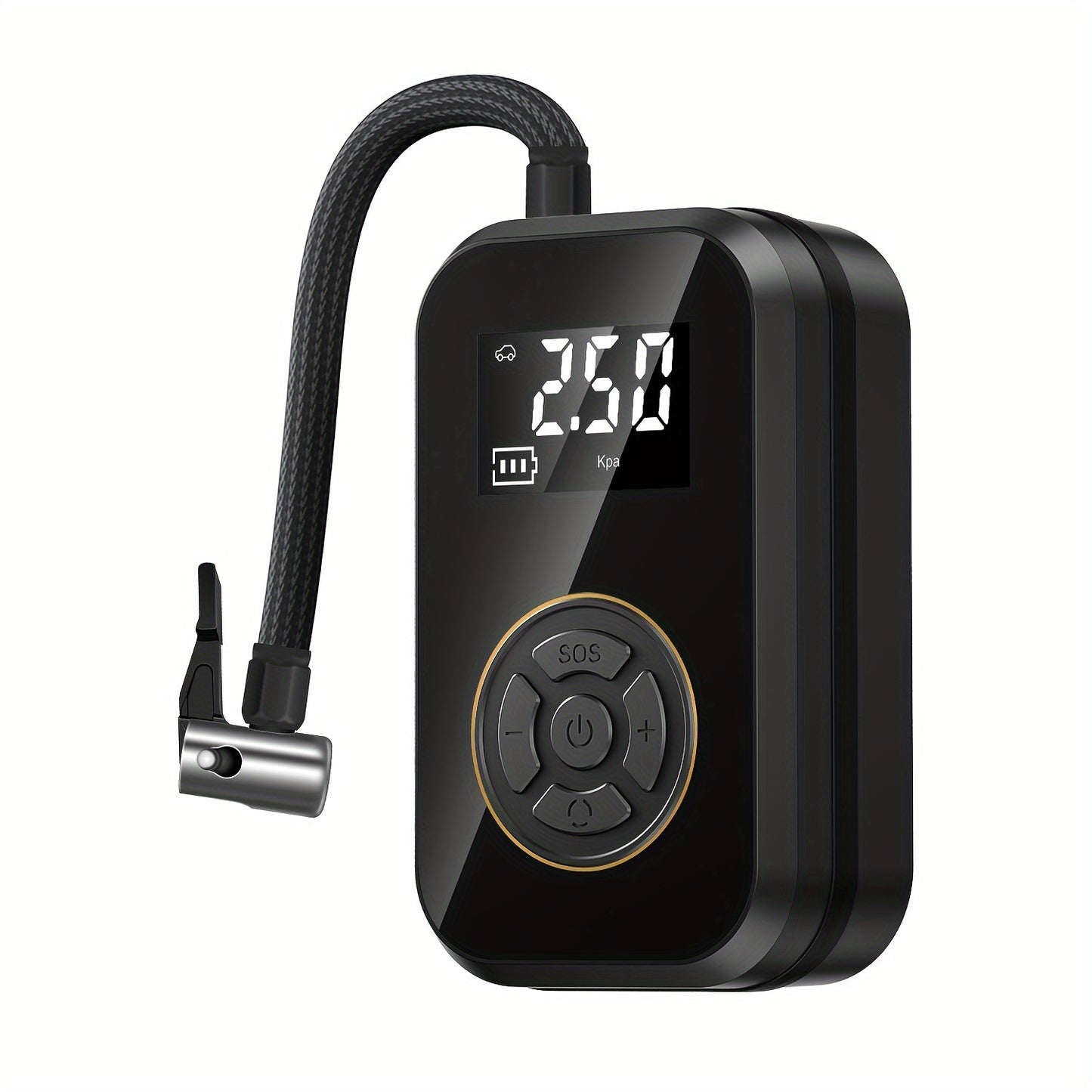 150PSI Portable Air Compressor Tire Inflator - Cordless Tire Pump with Digital Pressure Gauge, LED Light, USB Charging, And Rechargeable Lithium Battery - Perfect for Car, Bike, Motorcycle, And Ball Inflation