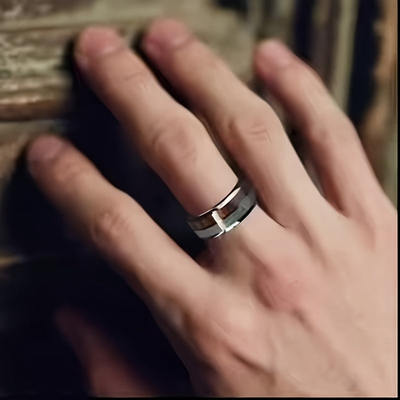 Men'S Stainless Steel Ring for Business - Stylish Design for Weddings - a Romantic Engagement And Holiday Gift, Perfect for Couples, Fathers, And Friends