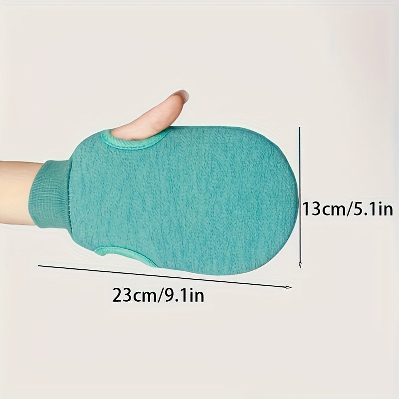 1pc Exfoliating Bath Glove - Double-Sided Scrubber for Smooth Skin, Ideal for Body Massage and Exfoliation, Green, Bath Accessories|Exfoliating Glove|Soft Texture
