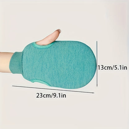 1pc Exfoliating Bath Glove - Double-Sided Scrubber for Smooth Skin, Ideal for Body Massage and Exfoliation, Green, Bath Accessories|Exfoliating Glove|Soft Texture