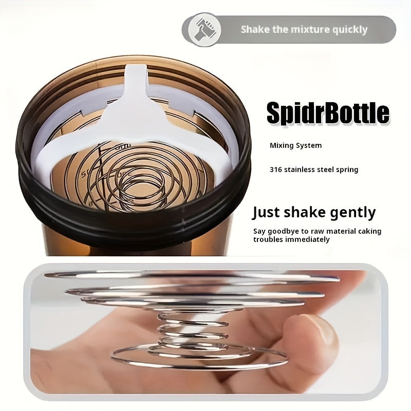 1pc Portable Outdoor Protein Shaker Cup - 3-Layer Detachable Design with Measurement Markings, BPA-Free Leak-Proof Blender for Fitness, Gym & On-the-Go Protein Powder Mixing (Multi-Color Options), Protein Shaker Bottle
