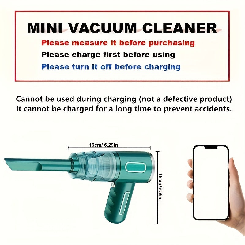 High-Power Vacuum Cleaner, Cordless Handheld Design for Carpets, Sofas