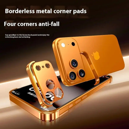Compatible with for iphone 17 Pro / Pro Max/Air, This Uniquely Shaped Metal Corner Pad Offers Lens Protection And Is Made of Aluminum Alloy. It Provides a Bare Device Feel, Efficient Heat Dissipation, And Is Lightweight. It I