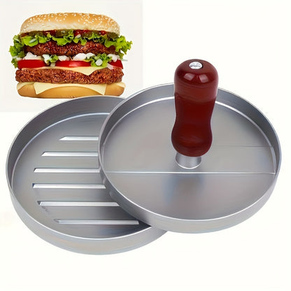 1pc Non-Stick Burger Press – Stainless Steel Meat Muffin Press for Perfectly Cooked Burgers, Cheese, and Vegetables | Durable BBQ Grill Tool for Grilling Baking Pan and Outdoor Cooking, Grilling Accessories for Outdoor Gril