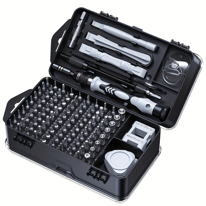 115 in 1/132 in 1 Precision Screwdriver Set - Magnetic Driver Heads, Torx and Hex Keys, Chrome Vanadium Steel, Anti-Corrosion Surface Treatment, Non-Slip Grip, for Computer and Mobile Phone Repair, Mechanic Tool Kit | Hex and