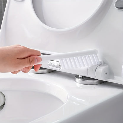 1 Set of 2 Toilet Brushes and 1 Toilet Seat, Wall-Mounted Toilet Brush, Silicone Soft Toilet Head, Long Handle Toilet Brush, Multi-Functional Household Cleaning Tool, Home Essentials