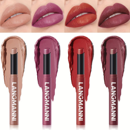 Single Pack of Matte Lipstick in 12 Colors with Lasting Moisture