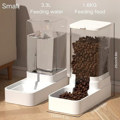 Automatic Dog Feeder and Dog Water Dispenser. Gravity Pet Feeder and Water Dispenser for Dogs Cats Pets Animals