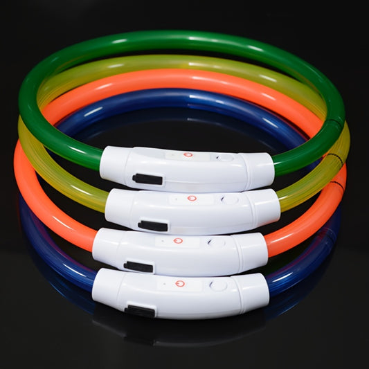 1pc Luminous Companion USB Rechargeable LED Pet Collar