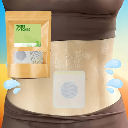 100pcs waist and abdomen patch set, used for tightening and burning sensation, effective plant fiber for western-style and tightening, suitable for improving fitness performance, no battery required