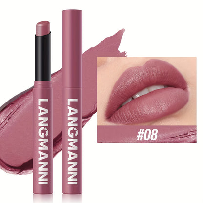 Single Pack of Matte Lipstick in 12 Colors with Lasting Moisture