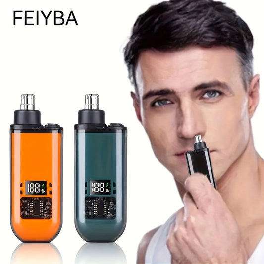 FEIYBA Electric Nose Hair Trimmer for Men & Women - USB Rechargeable, Intelligent Battery Display