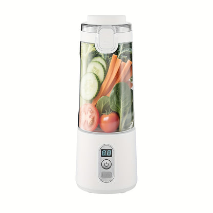 USB Rechargeable Portable Blender with Digital Timer Display, 10-Cup Capacity, Detachable & Easy-Clean Design for Smoothies, Juices, Protein Shakes - Ideal for Gym, Travel, Home Use, Smoothie Blender Portable, Juice Preparati