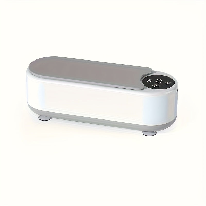 FEIYBA A Versatile Cleaning Device That Requires No Chemicals, Ideal for Cleaning Glasses, Jewelry, Watches, And Dental Braces, Featuring a Digital Screen And a Compartment for Accessories, Electric motor technology enables e