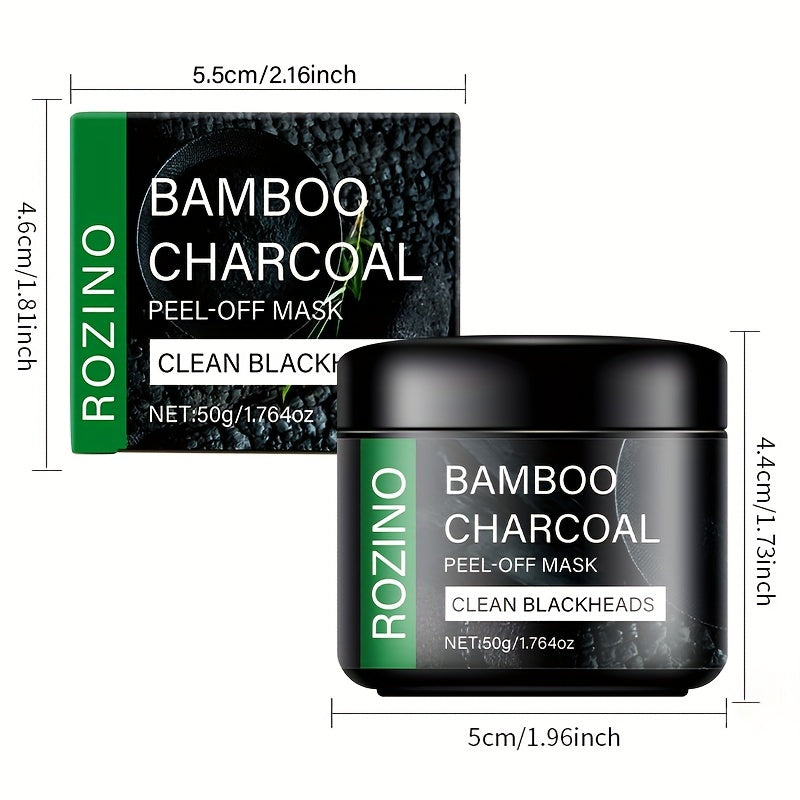 Rozino Bamboo Charcoal Face Mask - Deep Cleansing, Moisturizing, Blackhead Cleaner, Hypoallergenic, Paraben-Free, Aloe Vera Scented, All Skin Types, Beauty Mask for Clear Skin, Skin Care Mask|Natural Ingredients Mask|Moisturi