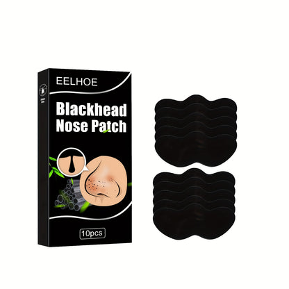 Blackhead Nose Patch Bamboo Charcoal Blackhead Cleansing Nose Mask, for Deep Cleansing 10pcs