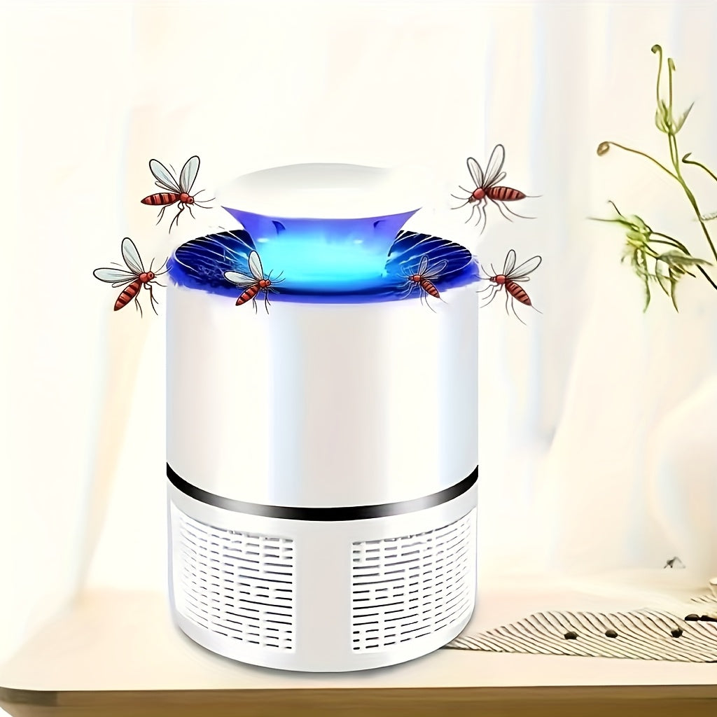 1pc USB-Powered Silent Mosquito Repellent Lamp – Automatic Indoor/Outdoor Insect Zapper with Blue Flame Effect, Ideal for Bedrooms, Living Rooms & Gardens, Essential Summer Home Appliance, Mosquito Zapper, Sleek Device Desi