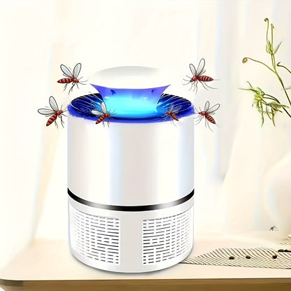 1pc USB-Powered Silent Mosquito Repellent Lamp – Automatic Indoor/Outdoor Insect Zapper with Blue Flame Effect, Ideal for Bedrooms, Living Rooms & Gardens, Essential Summer Home Appliance, Mosquito Zapper, Sleek Device Desi
