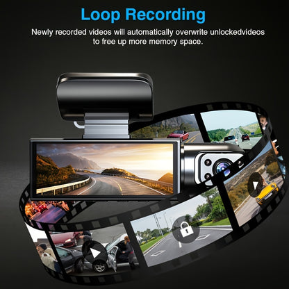 ZKCAMSPY Dual Dash Cam 1080P Front & 720P Rear, 8.03cm HD Night Vision, Loop Recording, G-Sensor, Wide Angle, 27.5FPS, 5V Car Plug, Rechargeable Lithium Polymer, Adhesive Mount, PC Compatible, Universal Driving Position - No