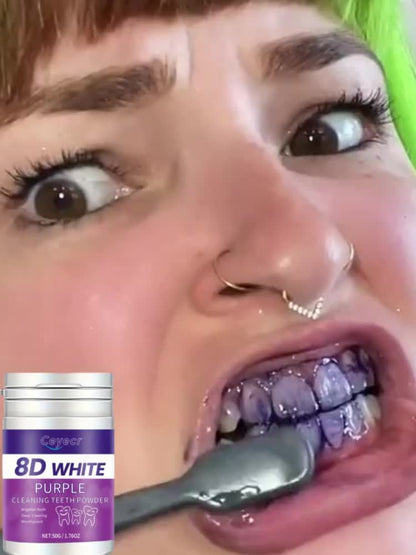 Ceyecr Purple Teeth Whitening Powder, 50g/1.76.Oz - Deep Clean & Tooth Cleaning Powder, Fresh Breath Toothpaste, Natural Essenc
