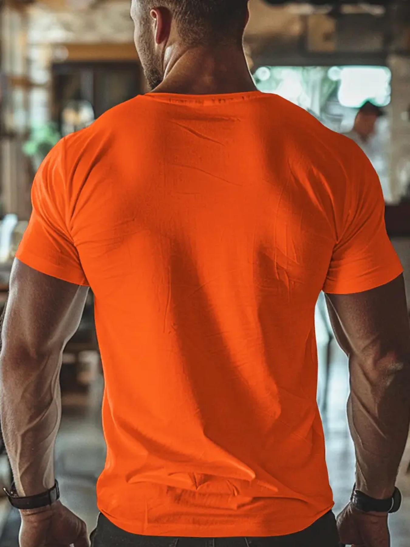 Men's Short-Sleeve T-Shirt with Inspirational "CREATE Your Own Life" Print & Prayer Hands Design - Elastic Round Neck, Breathable Fabric for Summer Outdoor Activities, Casual Comfort Fit, Machine Washable, Artistic Lifestyle