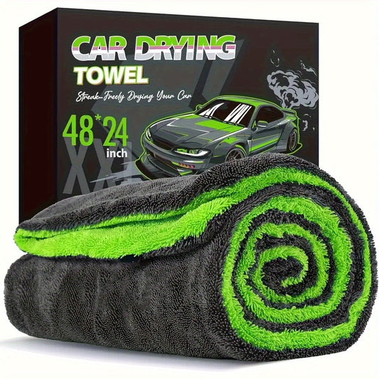 Full-Size SUV Truck Drying Towel - 121.92cm x 60.96cm Dual-Sided Microfiber, High Absorbency & Scratch-Resistant, Machine Washable for Car Cleaning & Drying, Vehicle Wash Accessories, High Absorbency Fabric