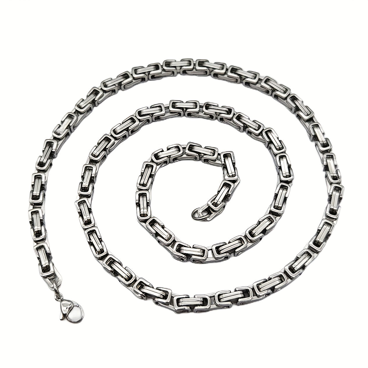 Men'S Cuban Chain Necklace - Heavy-Duty 304 304 Stainless Steel Jewelry, Interlocking Link Design for Everyday & Formal Wear - Birthday/Anniversary/Father'S Day Gift for Him - Durable Hip-Hop Necklace for Men, Hip Hop Necklac