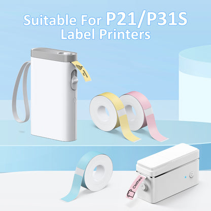 Portable Label Printer And Label Paper, P31S Mini Label Printer, Wireless Connection, No Need for Ink Or Toner, Suitable for Smartphones, Home, Office, School, Equipped with a Roll of Self-Adhesive Label Paper, Available in D