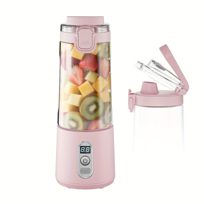 USB Rechargeable Portable Blender with Digital Timer Display, 10-Cup Capacity, Detachable & Easy-Clean Design for Smoothies, Juices, Protein Shakes - Ideal for Gym, Travel, Home Use, Smoothie Blender Portable, Juice Preparati
