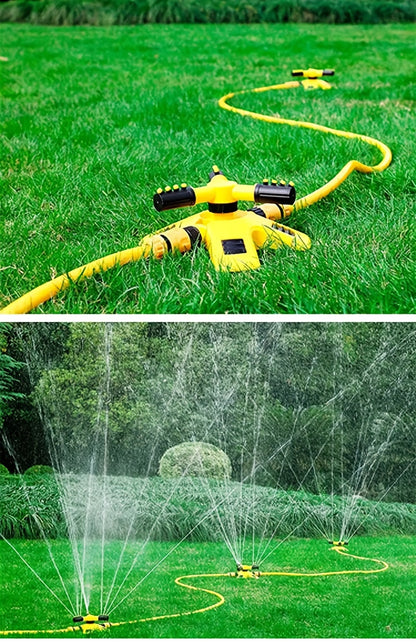 1pc Lawn Automatic Rotating Sprinkler, 360° Rotating Sprinkler/Sprinkler, 3 Manually Adjustable Rotating Arms Can Be Combined with Multiple Angles, Large Area Coverage for Garden Courtyards, Lawn Gardening Automatic Irrigati
